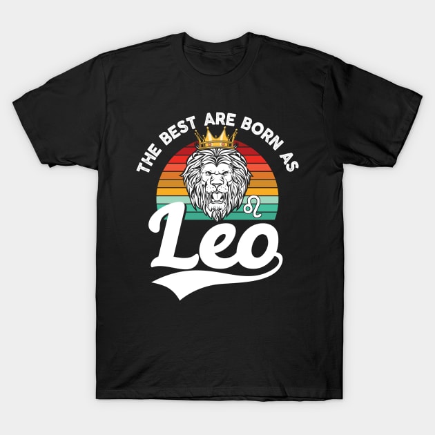 Lion graphic art July August Birthday design Leo Zodiac sign T-Shirt by UNXart